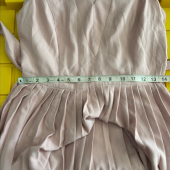 Grace Karin NWT pink pleated sleeveless dress tie belt V-neck size small D50 - Picture 9 of 9